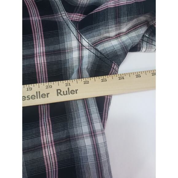 Jeans by Buffalo Mustafa Black Plaid Shirt size 2XL Y2K Grunge Gorpcore - Picture 8 of 12